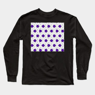 Purple Diamond Fashion Print Pattern Long Sleeve T-Shirt